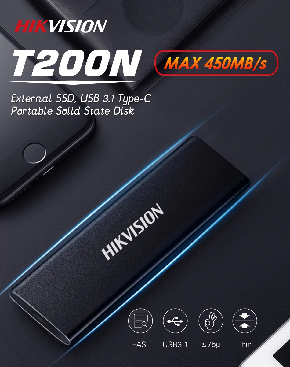 Ổ cứng di động SSD Hikvision HS-ESSD-T200N